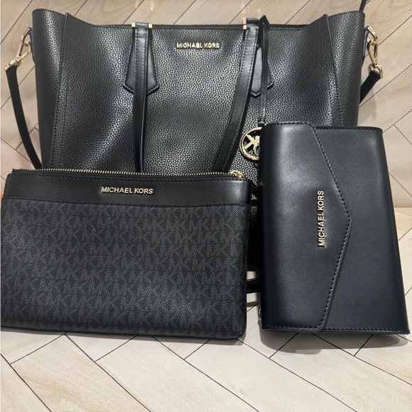 Michael Kors Lady Large Leather or PVC 3-in-1 Tote Crossbody Handbag Bag Purse - Picture 15 of 16